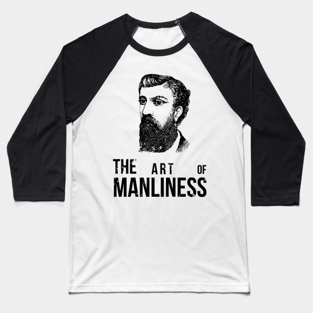 The Art Of Manliness Baseball T-Shirt by PopCycle